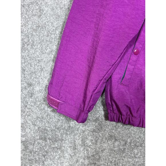 Vintage Lands‎ End Nylon Pullover 1/4 Zip Jacket Unisex Adult Small 34-36 Purple - Picture 6 of 8